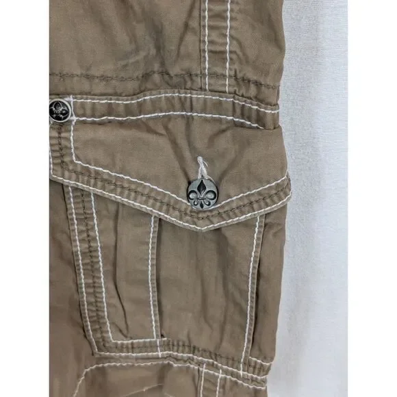 Rock Revival Classic Cargo Shorts Brown Men's Size 38